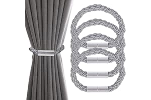 jutyum Fermatenda per tende con magnete, 4 pezzi, fibbie per tende, fermatenda magnetiche, fermatenda per tende decorative, accessori magnetici, curtain