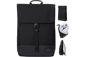 Johnny Urban Zaino Donna e Uomo Nero - MIKA - Zainetto con Vano per PC Portatile 16 Pollici - Backpack per Lavoro, Viaggio, Università - Impermeabile