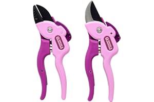 Spear & Jackson CUTTINGSET15 Compact Bypass & Anvil Secateur Set, Purple