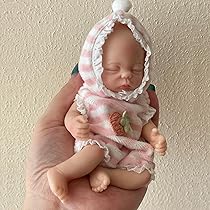 Mini 6 pollici 15 cm realistica in silicone pieno rinato bambino