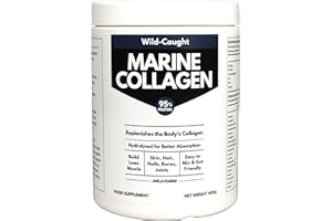 MACRO GREENS Marine Collagen Powder (400g) | Hydrolysed from Wild Caught North SEA Cod | 1.5X Better Absorbed Protein Powder | Amino Acids for Skin, Hair, Nails and Bones | 400g Tub - 40 Servings – 40 Day Supply