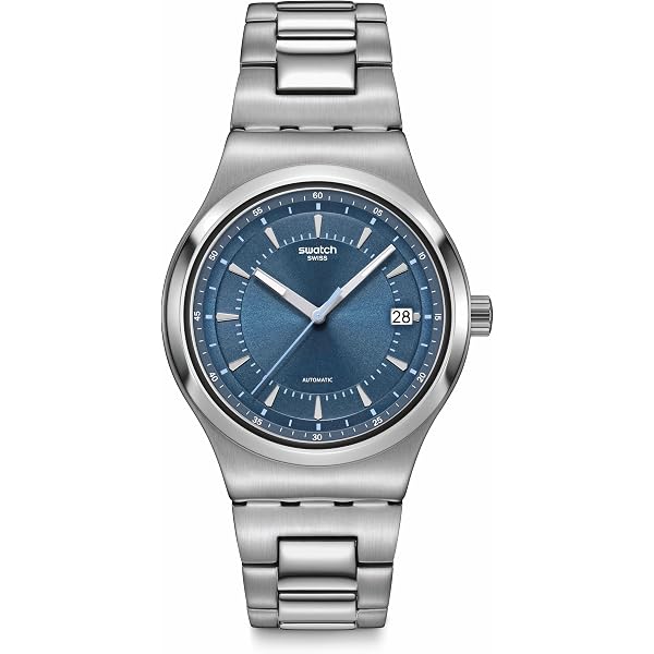 Swatch Irony Swiss Quartz Stainless Steel Strap, Grey, 21 Casual