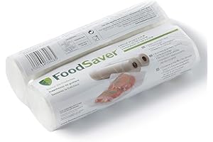 Foodsaver Rotolo Termosigillabile Per Macchina Per Sottovuoto Alimenti, Senza Bpa, 2 Pezzi, Trasparente, ‎67 x 4.8 x 20 cm, 240 grammi