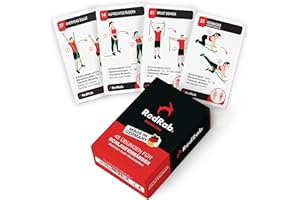 ‎RED RAB RED RAB Fitnessbänder Stoff & effektive Trainingskarten - Gymnastikband mit Schlaufen lang - Resistance Bands & Widerstandsbänder Krafttraining - Fitnessband, Resistance Band, Widerstandsband Fitness