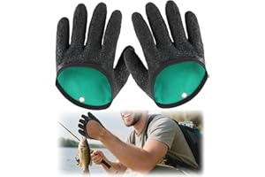 JRILUO Gants De Pêche Antidérapants 1 Paire Gants De Lancer Imperméables, Élastiques, Épaissis, Résistants Aux Coupures, À l'usure Et Au Glissement pour Brochet Silure Sandre Mer