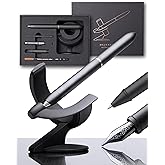 novium Hoverpen Future Edition - Fountain Pen & Rollerball Pen All-In Gift Box, Fine Nib, Futuristic Aesthetic, Metal Made Lu