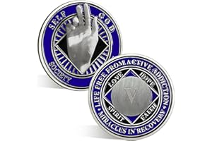 ACGZQY Na Medallion - 5 Year Hand of Hope Na Sobriety Chip Reborn NA Medallions Sober Coin Narcotics Anonymous Recovery Addiction Token NA Gifts