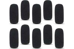 EUPHHONYCS 10er Pack Schaumstoff Windschutz Für Lavalier Mikrofone Mini Schaumstoff Windschutz Für Headset Mikrofone Hochdichte Mini Schaumstoff Mikrofon Für Headset Schutz Geräuschreduzierung (Schwarz)