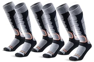 WEIERYA Ski Socks,Merino Wool Ski Socks for Skiing, Snowboarding,Outdoor Sports Thermal Ski Socks,6-8 9-12 Pack of 2/3