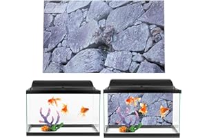 HEEPDD Poster di Acquario, Pietra di Roccia Sfondo Acquario Adesivo Decorativo Adesivo in PVC Immagine da Parete Pittura di Paesaggio per Acquario Decorazione di Acquario(61 * 30cm)