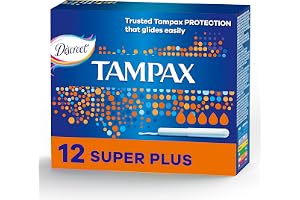 Tampax Tampons Super Plus, 12 Tampons | Stay protected with Tampax offering you up to 8h of leakage protection