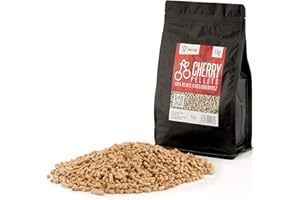 BBQ-Toro Pellets de 100% Madera de Cerezo Cherry | 1 Kg | para Barbacoas, Ahumadores, Fumador, Horno de Pellets y Sistemas de Calefacción | Pellets para Barbacoa
