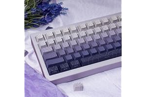 SUMGSN Lot de 131 touches PBT Keycaps - Profil Cherry Shine Through Topographic - Convient pour 61/64/87/104/108 Cherry MX - Clavier mécanique