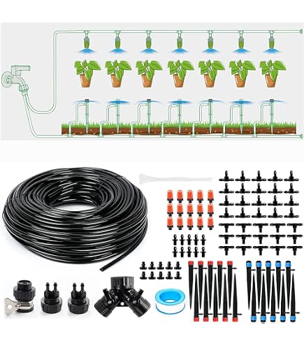 280-Piece Drip Irrigation Kit - 147FT Garden Watering System With 1/2 & 1/4 Tubing