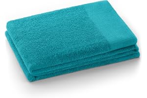 AmeliaHome Handduk turkos 50 x 100 cm 100% bomull kvalitet absorberande amari