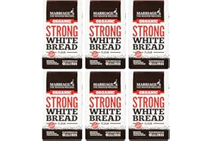 W & H Marriage & Son Organic Strong White Bread Flour 1kg (Pack of 6)