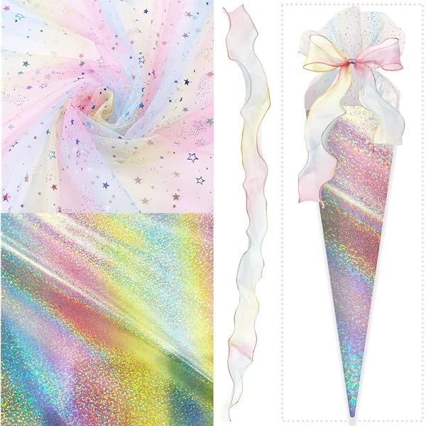 Persönliche Schultüte Mit Einhorn & Regenbogen – Passend Zu Beckmann Rucksäcken, Mit Wunschname (bis 90 Cm)