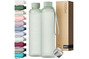 KIVY Gourde 1 l – Convient pour les boissons gazeuses et anti-fuite – Pour le sport, l'école et le bureau – Gourde de sport – Convient pour les boissons gazeuses – Bouteille de sport de 1 l – Passe au