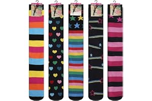 Soxy Ladies Design Wellington Boot Socks - 5 Pack - Women's Cotton Rich Breathable Welly Socks - Festival Walking Hiking Thermal Socks - Assorted Patterns - Animal Designs - UK Shoe Size 4-6