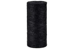 La Cordeline Jute garn 2 mm ±160 m svart rep förpackning, gör-det-själv garn, dekoration, trädgård