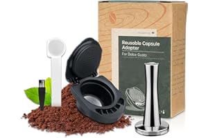 FOXNSK Réutilisable Capsule Adaptateur pour Dolce Gusto, Rechargeable Café Capsule Adaptateur Café Gélules Convertisseur avec 41mm Altérer Compatible pour Piccolo XS/Génio S/GDE 305/EDG606.S
