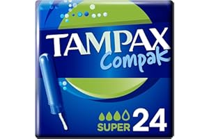 Tampax Compak Super Almohadillas Con Aplicador X24, Protección Y Comodidad Durante Su Periodo