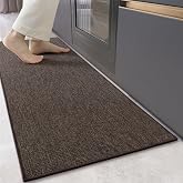 COLOR&GEOMETRY Kitchen Rugs Non-Slip Washable 43 x 120 cm 4 mm Thin Fabric Rubber Supported Kitchen Runner Rug Absorbent Easy to Clean Floor Mats for in Front of the Sink Hallway Brown
