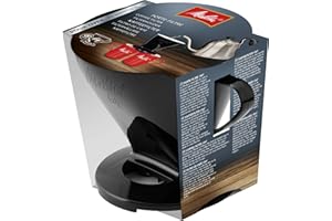 Melitta Porte-Filtre, Pour Filtre à Café 1x4, Compatible avec 1 Verseuse ou 2 Tasses, Plastique, Pour Over, Noir