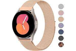 Oumida 20mm Armband für Samsung Galaxy Watch 4/5/6 40mm 44mm /Watch 4 Classic 46mm 42mm/ Watch 5 Pro 45mm/ Watch 6 Classic 43mm 47mm Armbänder Damen Herren, Edelstahl Metall Ersatzarmband mit Magneten