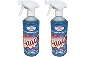 Happy Hot Tubs Instant Filter Cleaner Spray 2 x 500ml Hot Tub Pool Spa Tubs Spas
