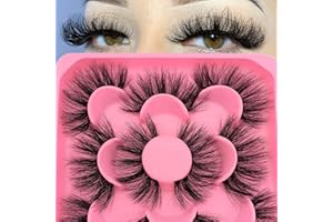 Heracks Sztuczne rzęsy 8D, 20 mm, długie sztuczne rzęsy z norek, miękkie, dramatyczne, puszyste rzęsy, ręcznie wykonane (05-Z-06)