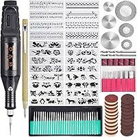 Uolor 108 Pcs Gravierwerkzeugsatz, Multifunktionaler Gravurstift DIY Drehwerkzeug für Schmuck Glas Holz Metall mit…