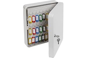 Phoenix Safe Company Metal Safe Company 93 Hook Key Box with Lock - White