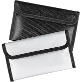 MIPIACE 2 Pieces Fireproof Wallets 20 x 12 cm Fireproof Security Bag with Zipper Fireproof Document Bags for Passport Cash Mo