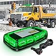 Nilight 12” Roof Top Strobe Lights 48LED Green Hazard Light Emergency Safety Warning LED Flashing Light Bar Magnetic Mount for 12V 24V Cars Trucks Tractors Snow Plows Construction Vehicles