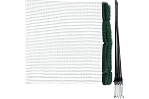 horizont Recinzione perimetrale FLEX, speciale recinzione mobile con 9 separati in fibra di vetro, 15 m di lunghezza e 90 cm di altezza, rete da giardino, recinzione per cani, per il campeggio