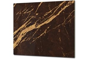 CONCEPT CRYSTAL ORIGINALE tagliere in VETRO temperato – Copri-piano cottura a induzione –Tagliere pezzo UNICO (60x52 cm) o DUE pezzi (30x52 cm ognuno); D22 Marmi 2 Serie