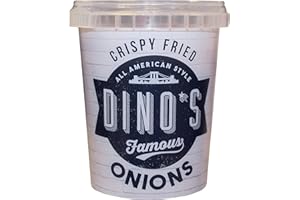 Dino's Famous All American Style Crispy Fried Onions Golden Crunchy Topping For Burgers Hot Dogs & Salads With a Rich & Savoury Flavour 150 g Tub (Pack of 1)