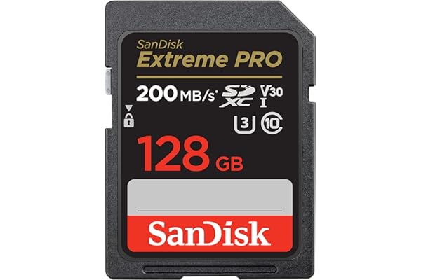 SanDisk 128 Go Extreme PRO carte SDXC + RescuePRO Deluxe, jusqu'à 200 Mo/s, UHS-I, Classe 10, U3, V30