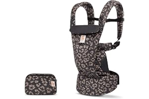 Ergobaby Porte-Bébé Omni Dream pour nouveau-nés, de la naissance à 20,4 kg, porte-bébé ergonomique 4 positions en Coton SoftTouch pour portage ventral, sur le côté et dans le dos, Black Leopard