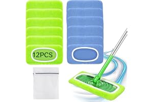 12 st för Swiffer-fransmoppdukar för torr och våt mopp