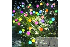 PATIOPIA Luci solari da giardino, decorazione natalizia, 40 luci solari a lucciola, luci oscillanti solari nel vento, per la decorazione di cortile, terrazza, sentiero (confezione da 4)