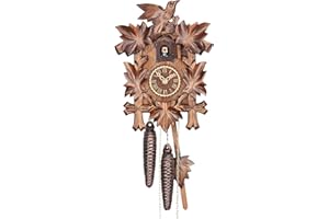 Trenkle Reloj cucú 5-follaje con pájaro, 1 día de Cuerda, Nogal