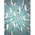 Tia Knight New Exclusive Children's Prints Premium Quality Anti-Pill Polar Fleece Soft Washable Fabric Sold by The Metre Same Day Dispatch (Llama Glama, 1 Metre)