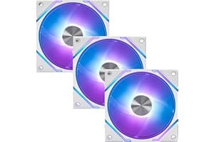 MSI MPG EZ120 ARGB WHITE-3W Fan - 120mm ARGB Fan, Patented Magnetic Connector Block, Daisy-Chain Connection, Fluid Dynamic Bearing + Extra nut Fixing, Fan hub, Mystic Light & Cooling Wizard Support