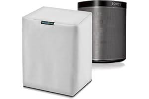SOUNDCOVER Sonos Waterproof Heavy Duty Speaker Cover for Sonos Play:1, Sonos One & Sonos One SL Speakers - White