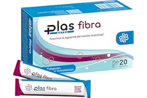 PLAS PHARMA PLAS FIBRA Lassativo Forte per Stitichezza e Gonfiore Addominale Supporto al Transito Intestinale e alla Flora Con Fibre Naturali Ideale per Pancia Gonfia e Pancia Piatta 20 Stick Gel Senza Acqua