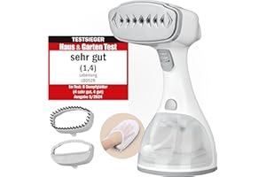 ‎LEBENLANG LEBENLANG Steamer Dampfglätter TESTSIEGER - 1500W & 300ml inkl. Bügelhandschuh & Aufsätze I Pro Dampfsteamer für Kleidung & Clothing I Dampfbügeleisen Stiemer Bügeleisen for Hand held steam iron & go