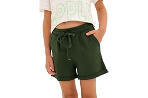 MOR Pantaloncini estivi da ragazza, 100% cotone, pantaloni sportivi per bambini, con tasche, casual, per tutti i giorni e il tempo libero