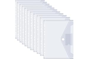 ISIYINER Bolsa portadocumentos A4, plástico de bolsillo A4 documentos carteras carpetas archivos para la organización de documentos para suministros de oficina escolar 30,5 x 24 cm 20 piezas